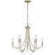 Kamila 8 Light 24 inch White Gold Chandelier Ceiling Light